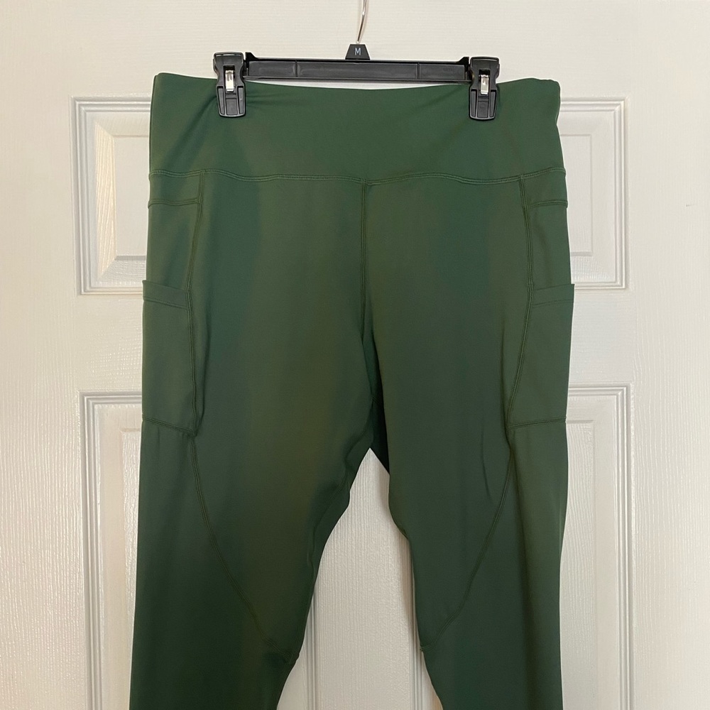 Zyia Pine Pocket Light n Tight Hi-Rise Leggings 7/8 24" RC